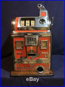 O. D. JENNINGS 5-cent Operator Bell Revamp Jackpot Slot Machine 1933