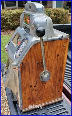 O D Jennings 5c Standard Chief Nickel Slot Machine, circa 1920's needs repair