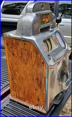 O D Jennings 5c Standard Chief Nickel Slot Machine, circa 1920's needs repair
