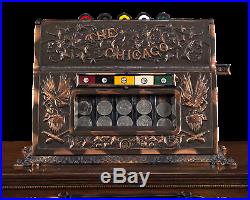ONLY ONE KNOWN 1903-16 Mills Dewey-Chicago Triplet Slot Machine by Mills Novelty