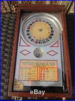 ORIGINAL 1933 A. B. T. MFG. CO. 1cent MERRY-GO-ROUND ROULETTE TRADE STIMULATOR