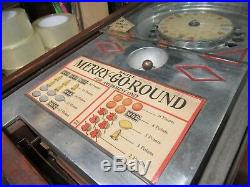 ORIGINAL 1933 A. B. T. MFG. CO. 1cent MERRY-GO-ROUND ROULETTE TRADE STIMULATOR