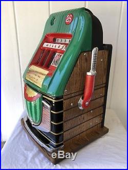 ORIGINAL 1940's 25¢ Mills Water Melon High Top Antique Slot Machine