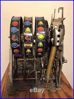 ORIGINAL 1940's 5¢ Mills Antique Slot Machine Golden Nugget model''coin op'