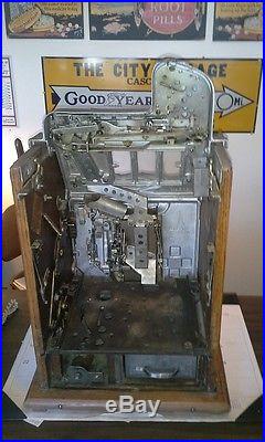 Original Antique 1933 Mills One Cent Special Gold Award Blue Front Slot Machine