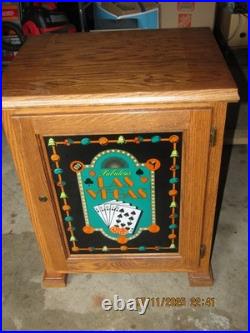 Oak Slot Machine Stand for Slot Machine Good Condition