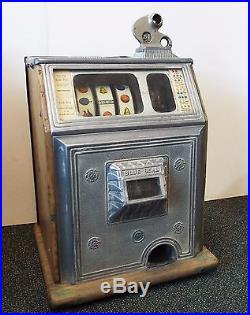 Old Antique 1935 WATLING BLUE SEAL 5 Cent SLOT MACHINE Gambling Casino WORKS