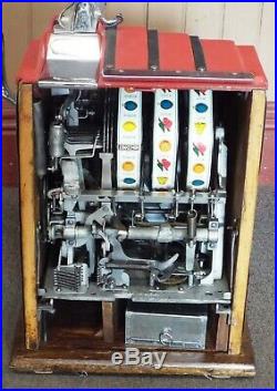 Old Antique PACE COMET 5c Cent 3 Reel Manual SLOT MACHINE Casino -WORKS