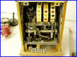 Old Antique Vintage 1930's Mills Diamond Front Nickel 5 Cent Slot Machine Works