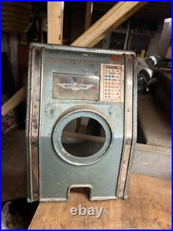 Old Fair Play Mills Coin Slot Machine Metal Faceplate Frame Thunderbird Parts