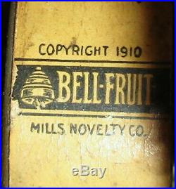 Original 1910 MILLS Novelty Co BELL FRUIT GUM SLOT MACHINE Bell Token FRUIT KING