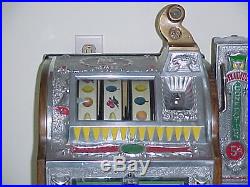 Original 1922 Mills OK Antique Slot Machine WithSide Vendor and Future Pay