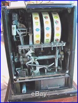 Original Antique COMET 5 CENT Slot Machine WORKS- Pace Mfg. Company