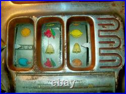 Original/Antique Mills Diamond Front 10 Cent Slot Machine 1930s, Mechanical