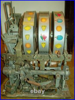 Original/Antique Mills Diamond Front 10 Cent Slot Machine 1930s, Mechanical