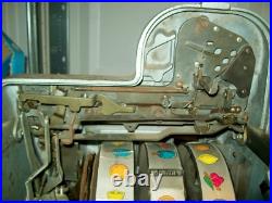 Original/Antique Mills Diamond Front 10 Cent Slot Machine 1930s, Mechanical