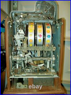 Original/Antique Mills Diamond Front 10 Cent Slot Machine 1930s, Mechanical