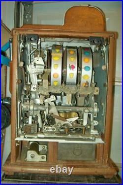 Original/Antique Mills Diamond Front 10 Cent Slot Machine 1930s, Mechanical