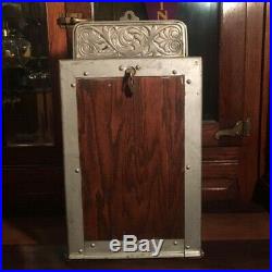 Original Caille Cast-Iron Center-Pull Victory Bell Slot Machine withVender c1920