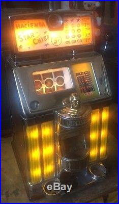 Original Jennings Light Up Antique Slot machine inserts, catalin or bakelite