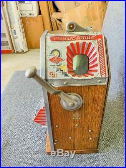 Original Jennings Little Duke Slot Machine One Cent Penny Gum Fully Functional
