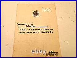 Original Mills Bell Slot Machine Parts & Service Manual