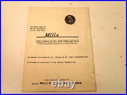 Original Mills Bell Slot Machine Parts & Service Manual