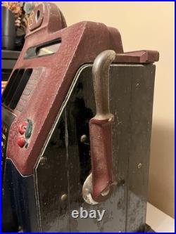 Original Mills Black Cherry 5 Cent Antique Slot Machine 1940's Collectible Works