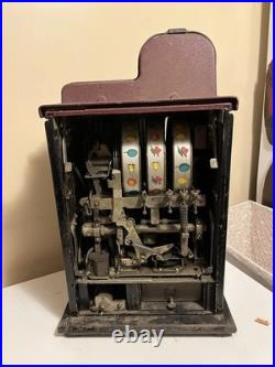 Original Mills Black Cherry 5 Cent Antique Slot Machine 1940's Collectible Works