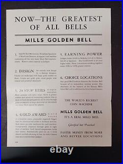 Original Mills Slot Machine Golden Bell Roman Head Advertisement