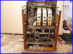 Original Old Antique Vintage 1930's 1937 Mills Five Cent War Eagle Slot Machine