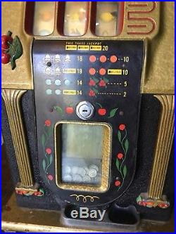 Outstanding All Original 1946 Mills 10 Cent Golden Falls Deluxe Slot Machine