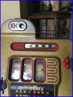 Outstanding All Original 1946 Mills 10 Cent Golden Falls Deluxe Slot Machine