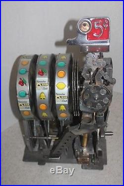 Pace Slot Machine 5 cent Mechanism Goose Neck refinished