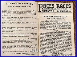 Paces Races Operating and Service Manual ORIGINAL