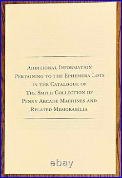 Penny Arcade Vintage Smith Collection Auction Catalog Slots Vending Nickelodeon