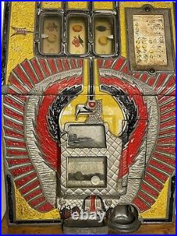 RARE 1930s Mills War Eagle 10 C Dime Slot Machine Original Paint Working NICE