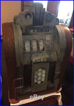 RARE 1937 Mills Extraordinary Golf Ball Vendor Club Bell 25 Cent Slot Machine