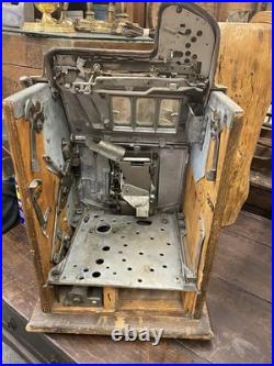 RARE Antique MILLS Bursting 5cent Cherry Slot Machine for PARTS or RESTORATION