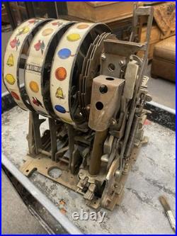 RARE Antique MILLS Bursting 5cent Cherry Slot Machine for PARTS or RESTORATION