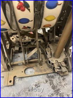 RARE Antique MILLS Bursting 5cent Cherry Slot Machine for PARTS or RESTORATION