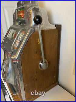 RARE Jennings Standard Chief 5 Cent Table Slot Machine WORKS! WITH KEYS