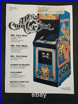 RARE Vintage COIN SLOT MAGAZINE MS. PAC-MAN