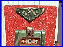 RARE Vtg 40s-50s Rotina Wooden Gambling Pull Handle Slot Machine GERMAN MADE