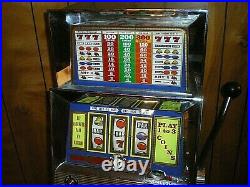 RARE Vtg BALLY 909 Electro Mechanical ONE CENT Penny SLOT MACHINE with Stand READ