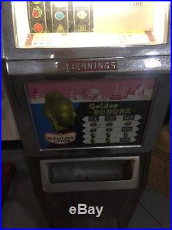Rare 10 Cent Jennings Console Slot Machine Golden Buddha Casino Works
