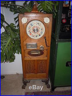Rare 1897 Caille Bros. THE RELIABLE Upright Musical Coin Operated Slot Machine