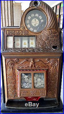 Rare 1935 Antique Rol-A-Tor 5c Slot Machine by Watling Manufacturing Co