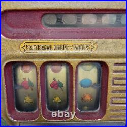 Rare 1940s Mills Bell-O-Matic 25 Cent Golden Falls Bell Fruit Slot Machine