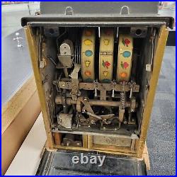 Rare 1940s Mills Bell-O-Matic 25 Cent Golden Falls Bell Fruit Slot Machine